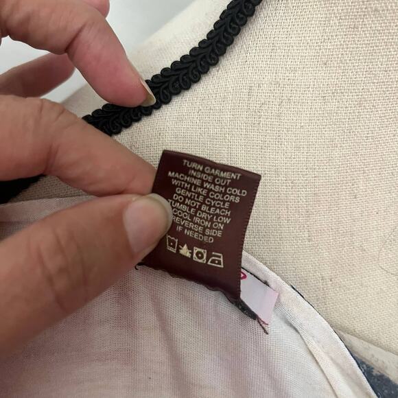 SUE WHO? Americana Womens Top Sz L Festival Stars Stripes Rhinestone Patchwork - Picture 10 of 13